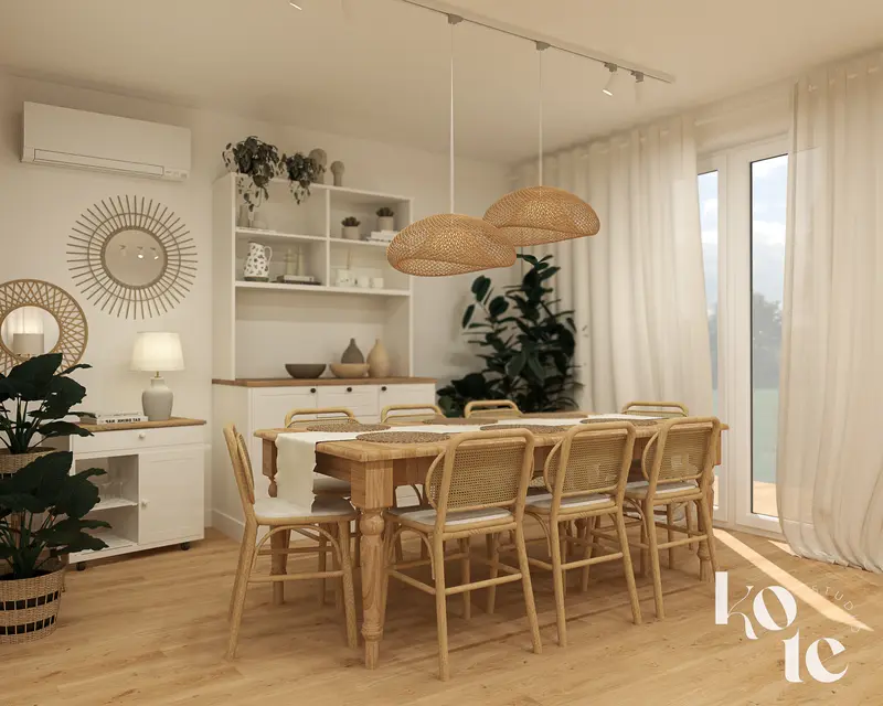 dom w stylu modern farmhouse Długołęka / Wrocław - wizualizacja 17