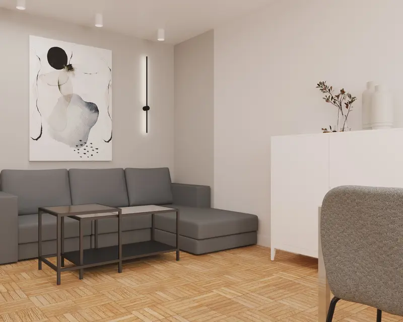 Mieszkanie w niewielkim budżecie 35 m2 Wrocław Gądów - wizualizacja 1