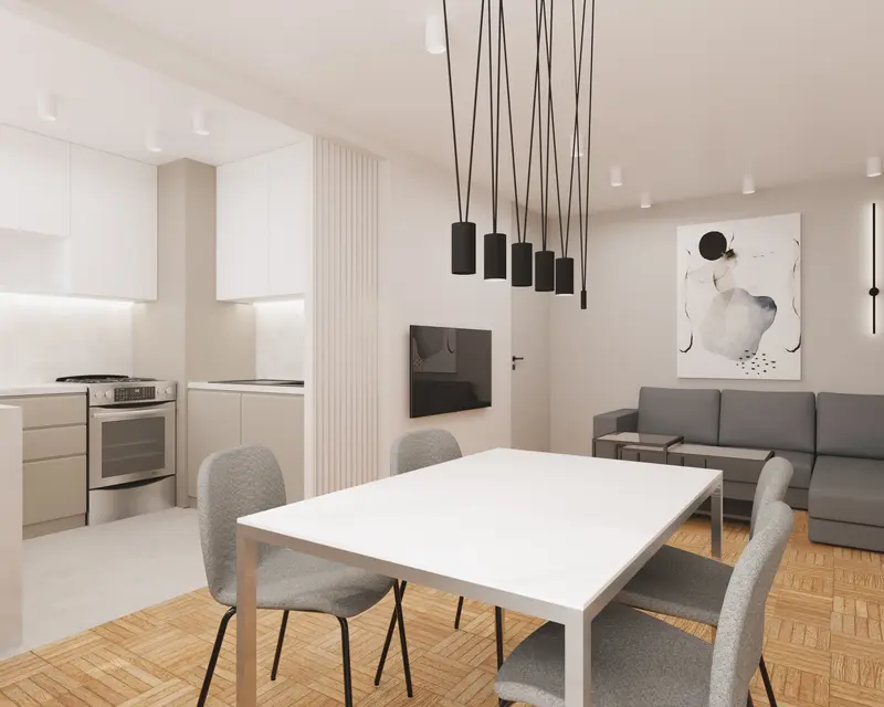 Mieszkanie w niewielkim budżecie 35 m2 Wrocław Gądów - wizualizacja 4
