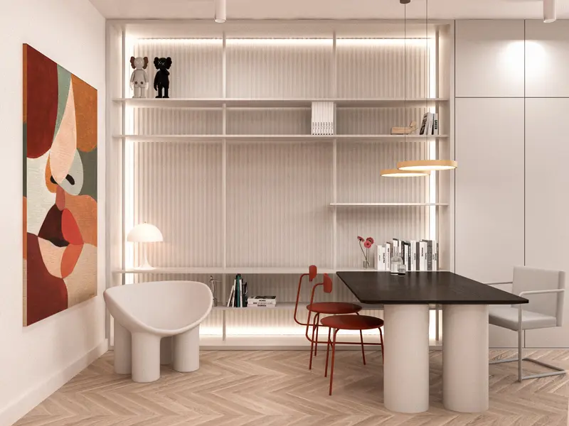 Nowoczesny apartament z akcentem 152 m2 Warszawa Kabaty - wizualizacja 12