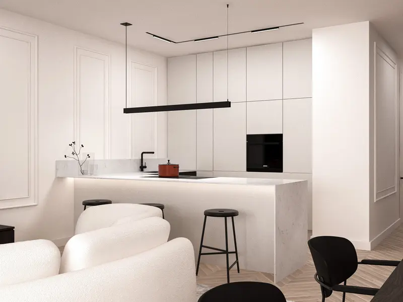 Nowoczesny apartament z akcentem 152 m2 Warszawa Kabaty - wizualizacja 11