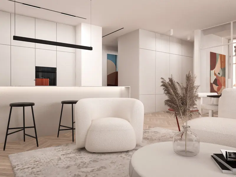 Nowoczesny apartament z akcentem 152 m2 Warszawa Kabaty - wizualizacja 13