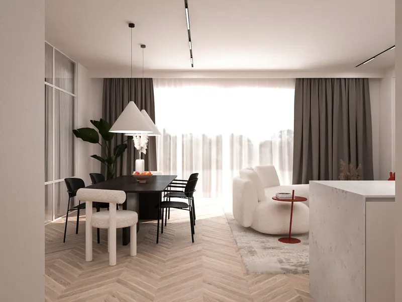 Nowoczesny apartament z akcentem 152 m2 Warszawa Kabaty - wizualizacja 9