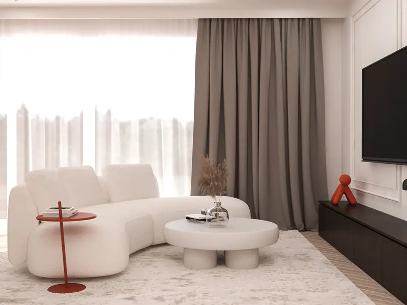 Nowoczesny apartament z akcentem 152 m2 Warszawa Kabaty - wizualizacja 2