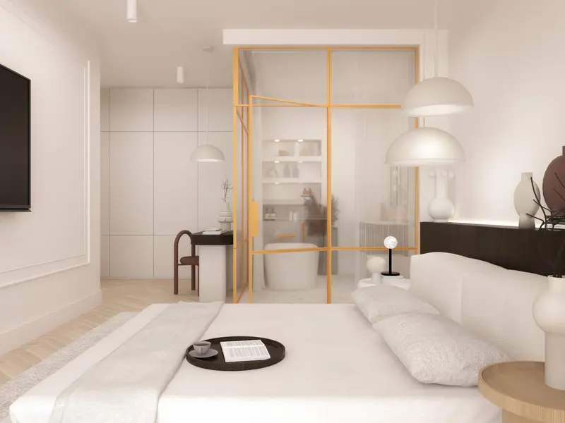 Nowoczesny apartament z akcentem 152 m2 Warszawa Kabaty - wizualizacja 18