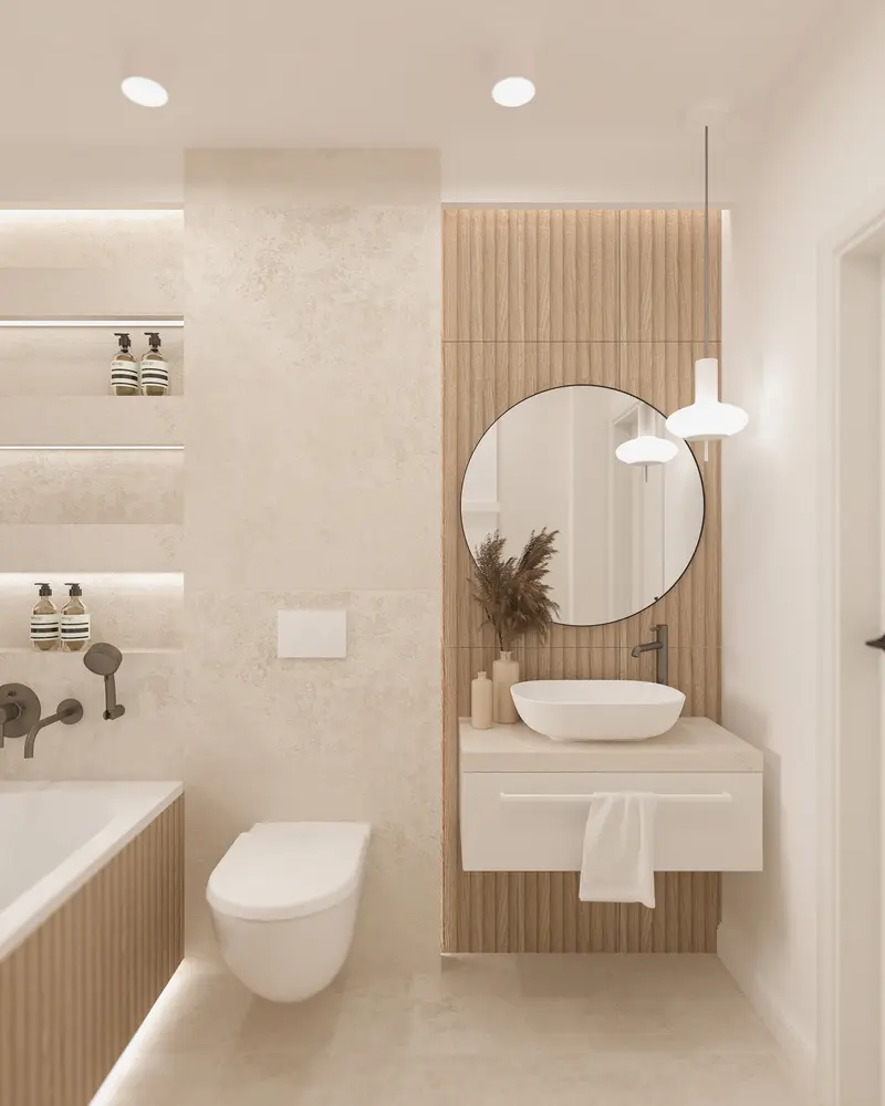 Dom w klimacie japandi 150 m2 Strzelin - wizualizacja 11