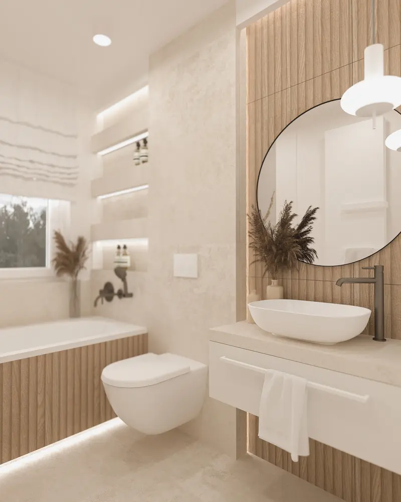 Dom w klimacie japandi 150 m2 Strzelin - wizualizacja 12