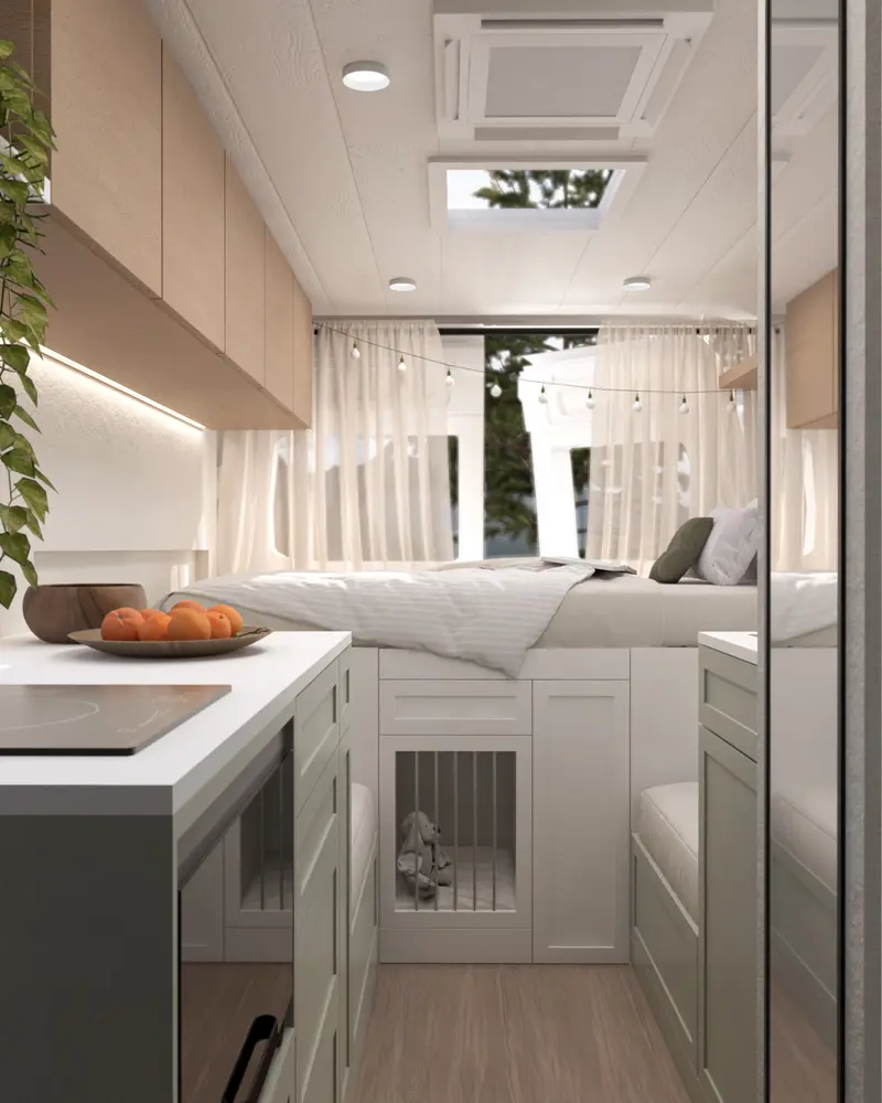 VikiVan projekt campera campervan Wrocław - wizualizacja 7