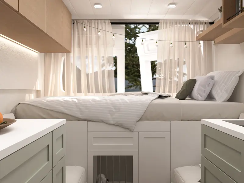 VikiVan projekt campera campervan Wrocław - wizualizacja 2