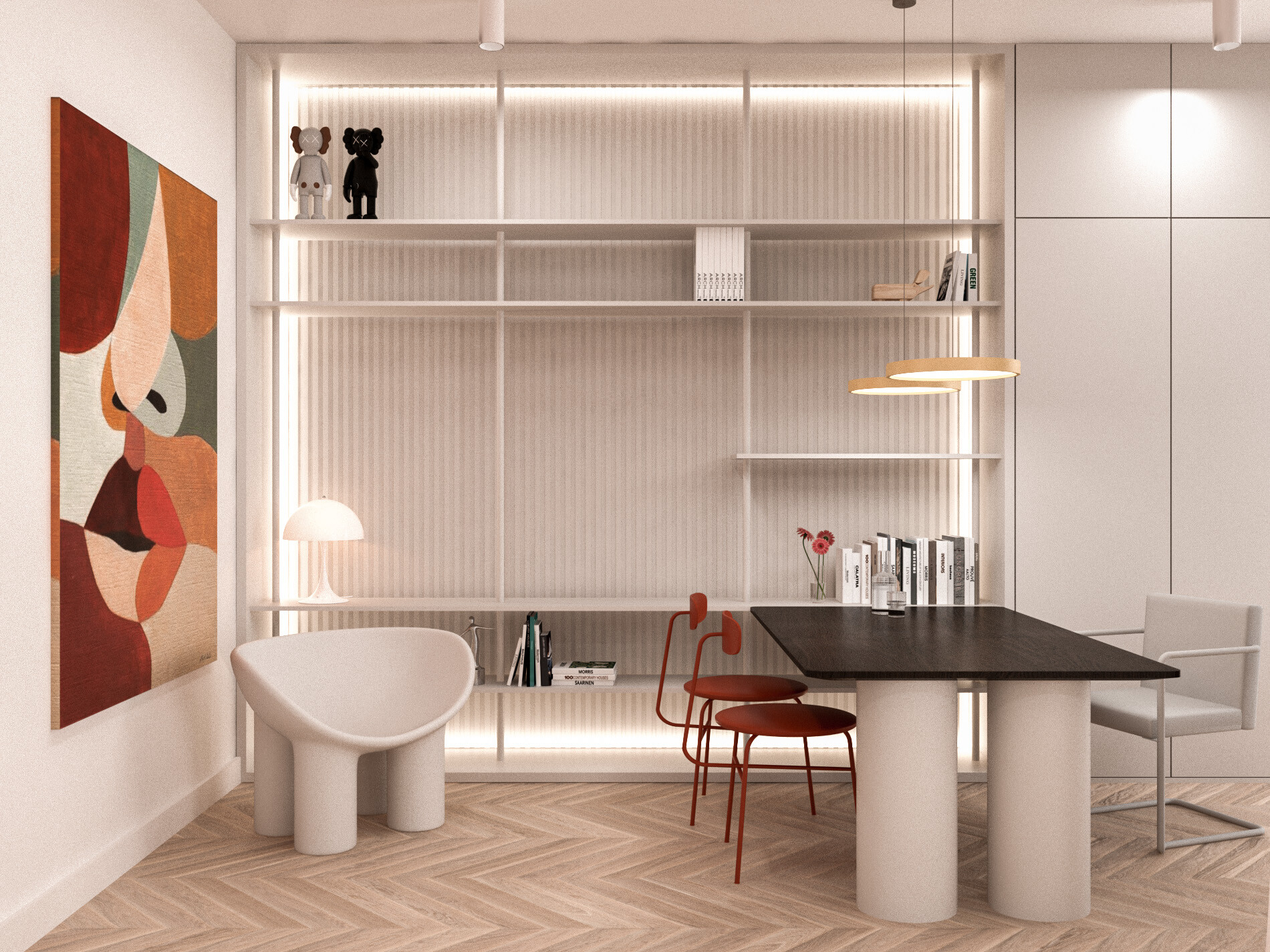Nowoczesny apartament z akcentem 152 m2 Warszawa Kabaty - wizualizacja 12
