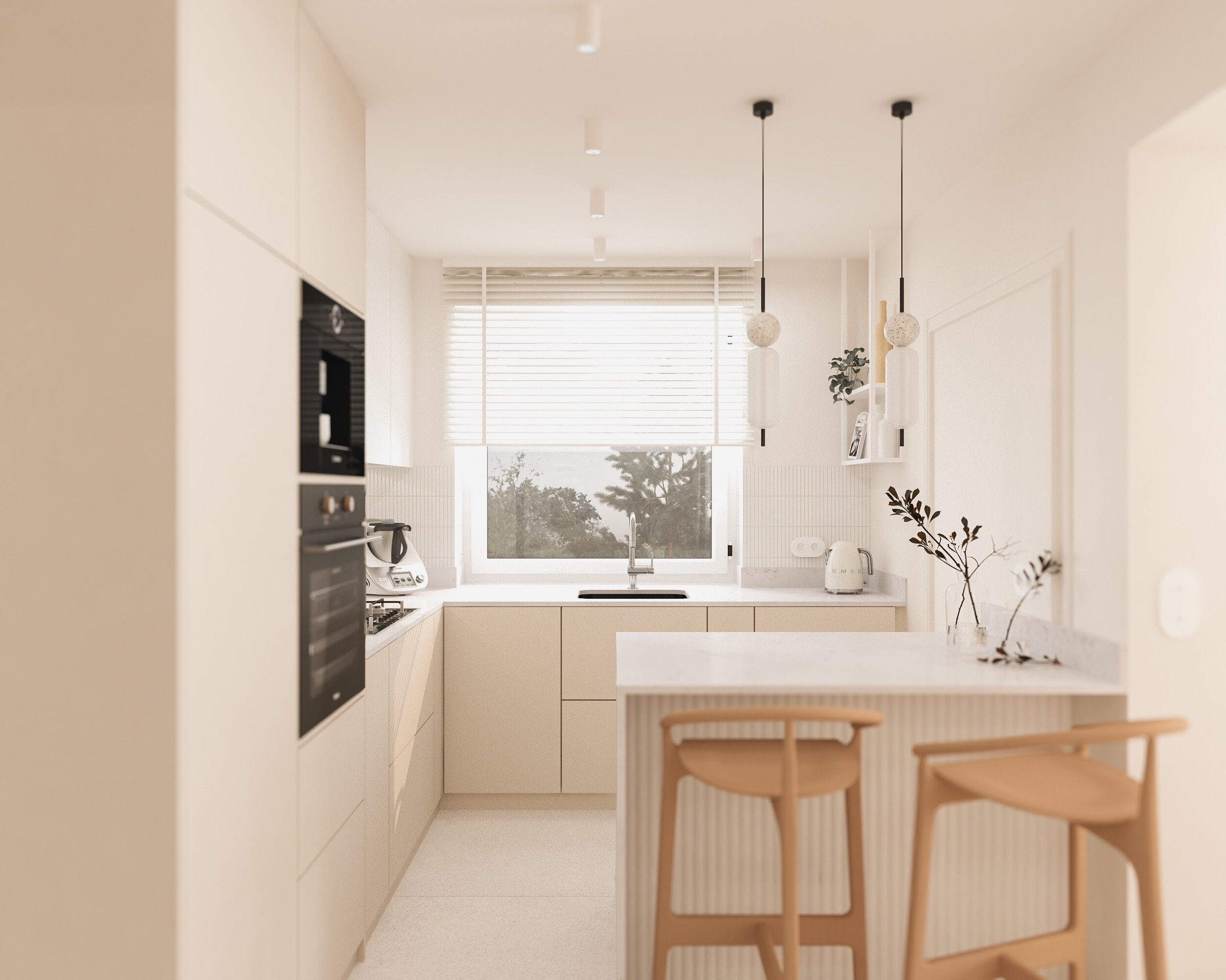 Dom w klimacie japandi 150 m2 Strzelin - wizualizacja 1
