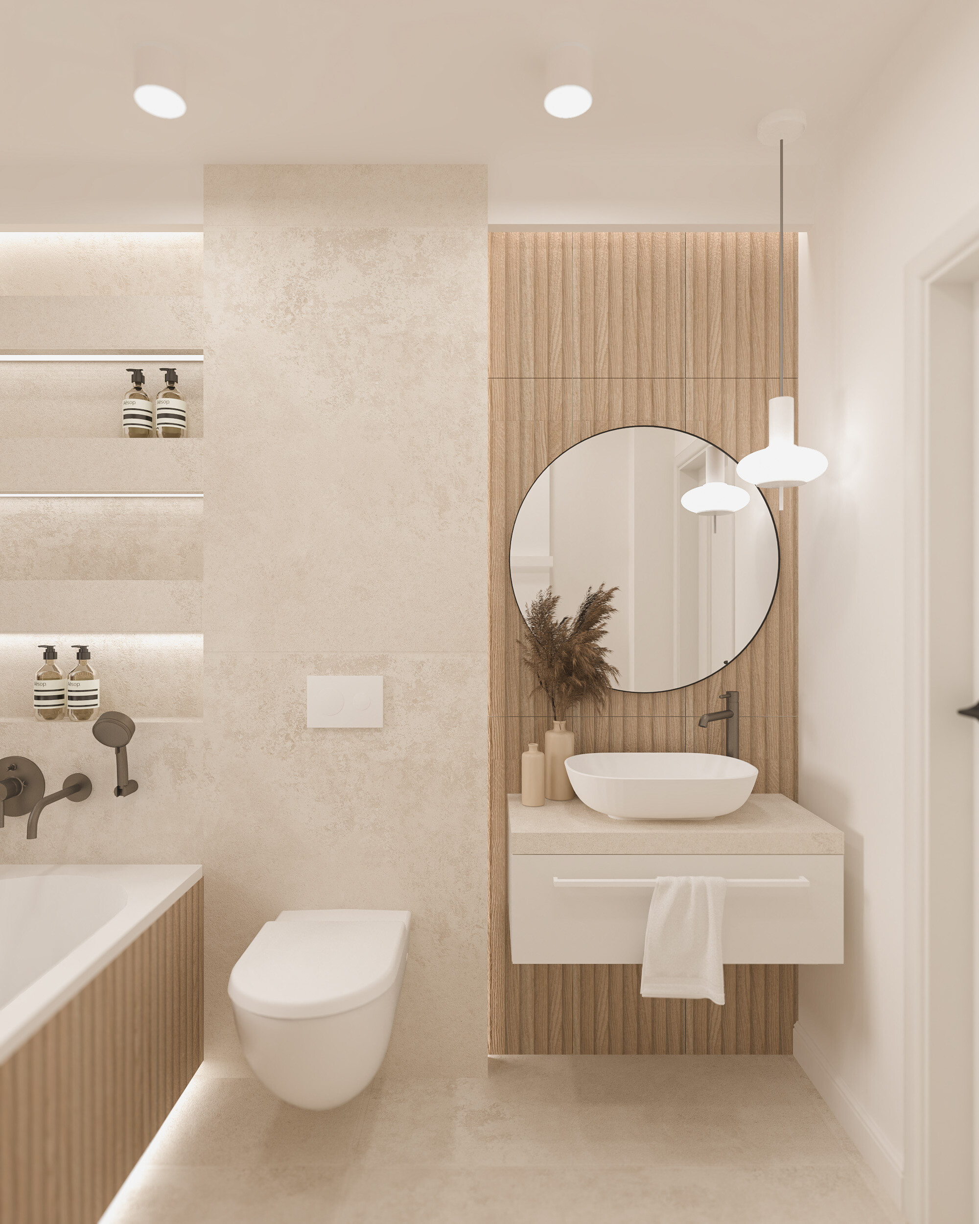 Dom w klimacie japandi 150 m2 Strzelin - wizualizacja 11