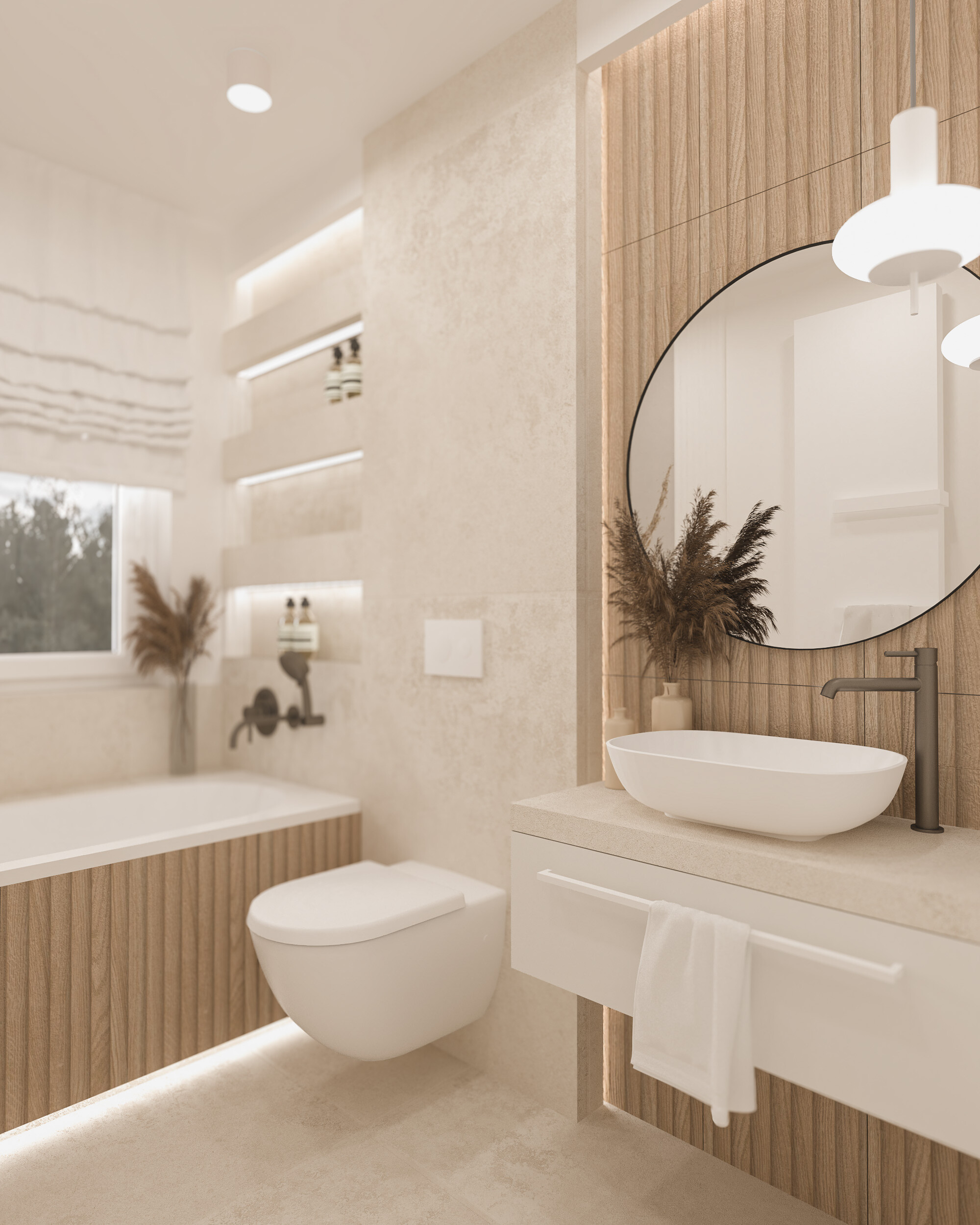Dom w klimacie japandi 150 m2 Strzelin - wizualizacja 12